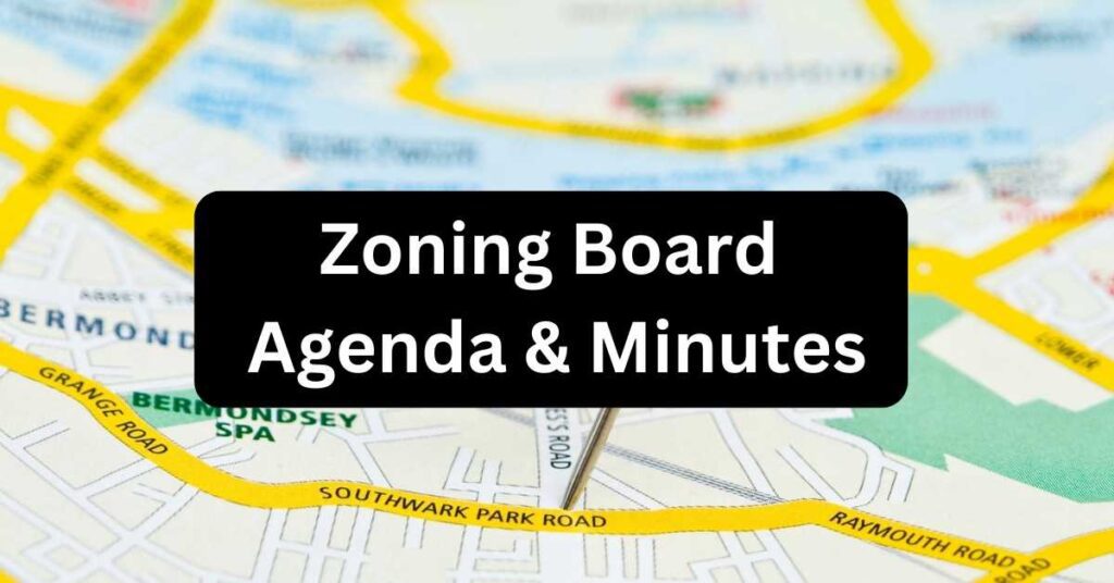 Zoning Board Minutes and Agenda